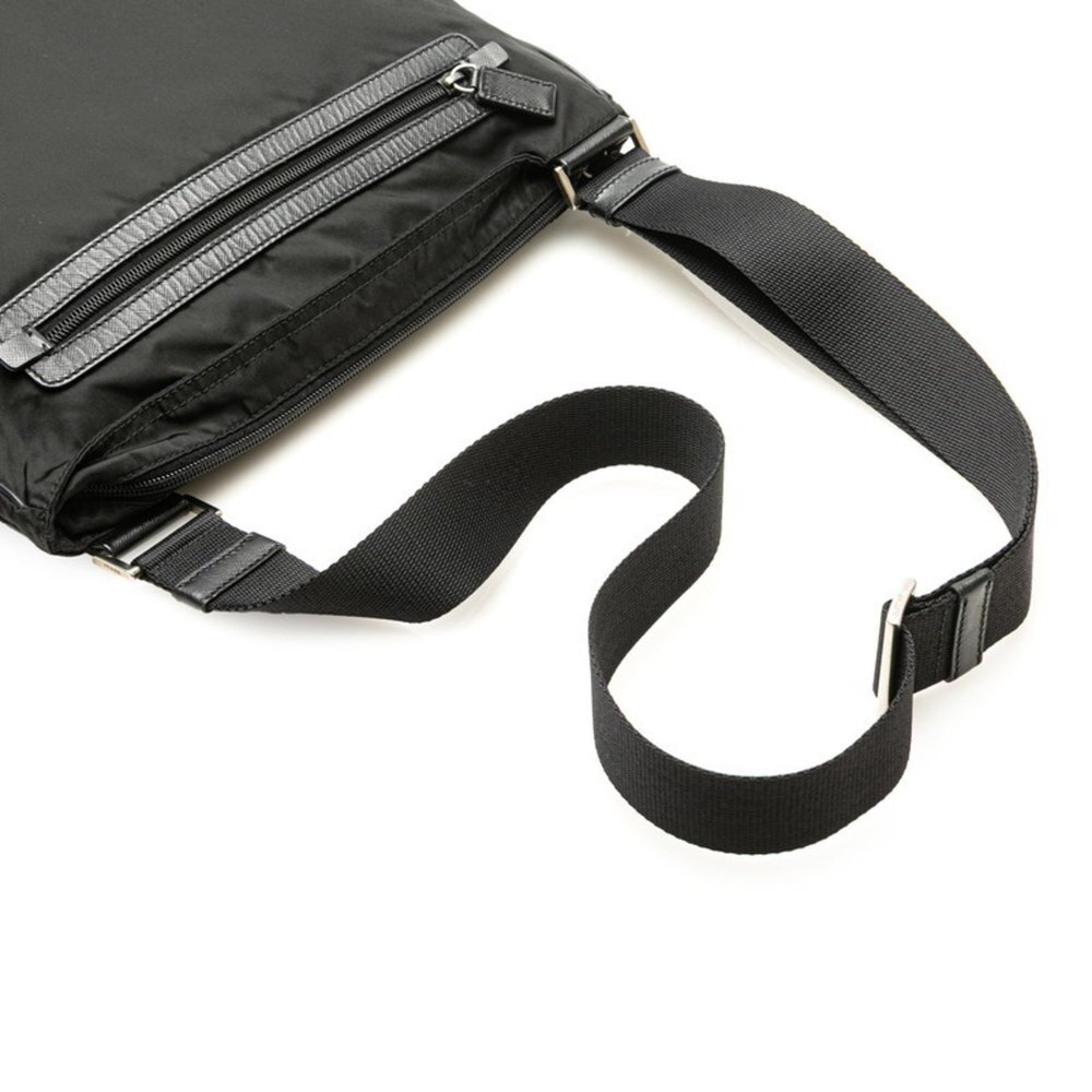 PRADA Black Leather Saffiano Shoulder Bag - Picture 4 of 11